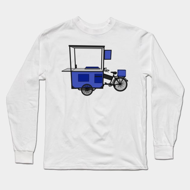 Food cart cartoon illustration Long Sleeve T-Shirt by Miss Cartoon